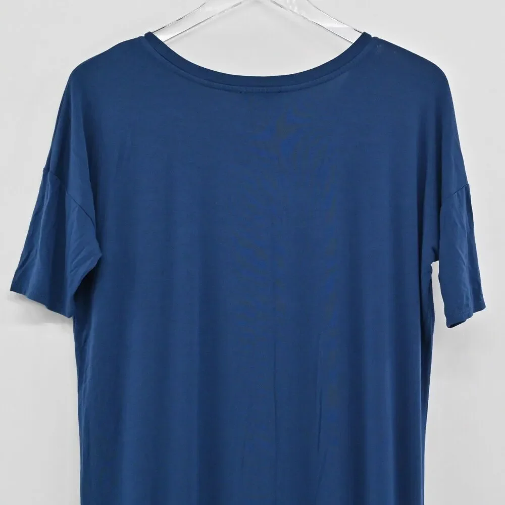 BABATON Dress Size S Aritzia Blue Scoop Neck Dolman‎ Short Sleeve Midi T Shirt